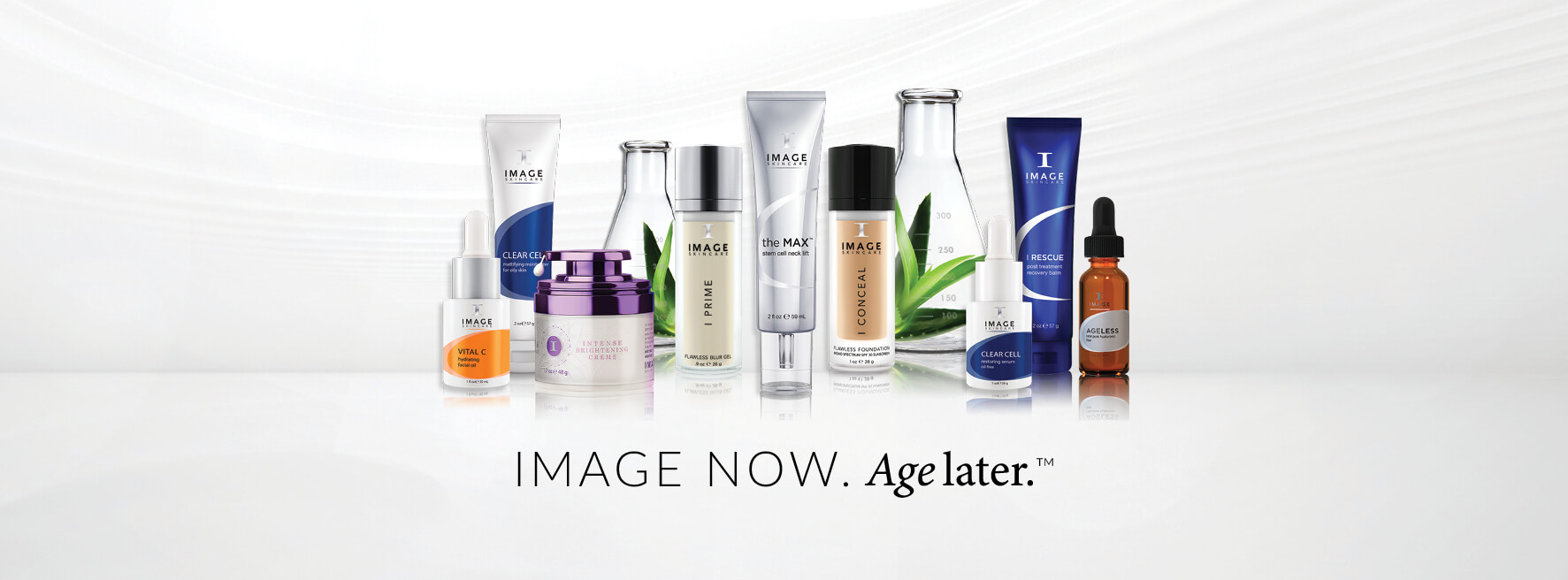 Image now age later products banner